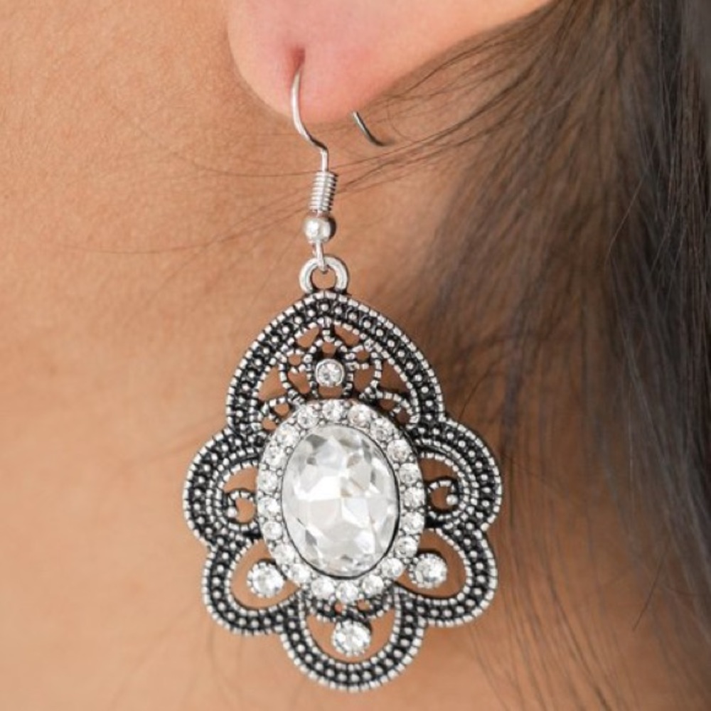 Reign Supreme - White Earrings